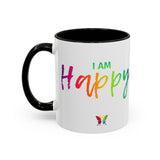 I AM Happy - Accent Coffee Mug (11, 15oz)