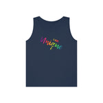 I AM Unique - Unisex Heavy Cotton Tank Top Front Print