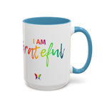 I AM Grateful - Accent Coffee Mug (11, 15oz)