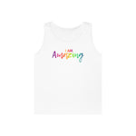 I AM Amazing - Unisex Heavy Cotton Tank Top Front Print