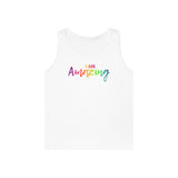 I AM Amazing - Unisex Heavy Cotton Tank Top Front Print