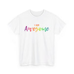 AM Awesome - Unisex Heavy Cotton Tee - Front Print