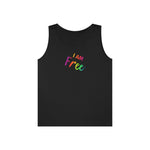 I AM Free - Unisex Heavy Cotton Tank Top Front Print