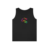 I AM Free - Unisex Heavy Cotton Tank Top Front Print