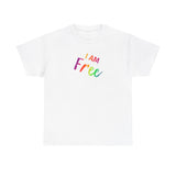 I AM Free - Unisex Heavy Cotton Tee - Front Print