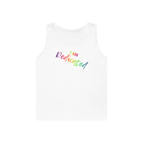 I AM Dedicated - Unisex Heavy Cotton Tank Top Front Print