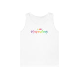 I AM Stupendous - Unisex Heavy Cotton Tank Top Front Print