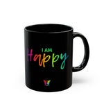 I AM Happy - Black Mug (11oz, 15oz)