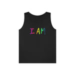 I AM - Unisex Heavy Cotton Tank Top Front Print