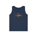 I AM Diligent - Unisex Heavy Cotton Tank Top Front Print