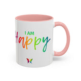 I AM Happy - Accent Coffee Mug (11, 15oz)