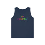 I AM Dedicated - Unisex Heavy Cotton Tank Top Front Print