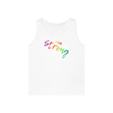 I AM Strong - Unisex Heavy Cotton Tank Top Front Print