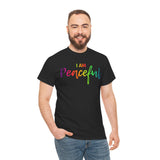 I AM Peaceful - Unisex Heavy Cotton Tee - Front Print