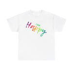 I AM Happy - Unisex Heavy Cotton Tee - Front Print