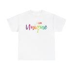 I AM Unique - Unisex Heavy Cotton Tee - Front Print