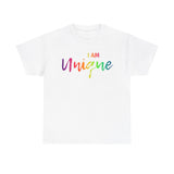 I AM Unique - Unisex Heavy Cotton Tee - Front Print