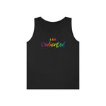 I AM Dedicated - Unisex Heavy Cotton Tank Top Front Print