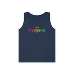 I AM Awesome - Unisex Heavy Cotton Tank Top Front Print