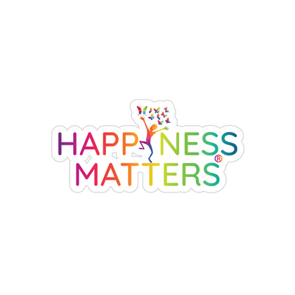 Happiness Matters - Transparent Outdoor Stickers, Die-Cut, 1pcs