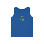 I AM Free - Unisex Heavy Cotton Tank Top Front Print