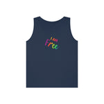 I AM Free - Unisex Heavy Cotton Tank Top Front Print