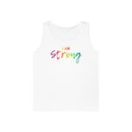 I AM Strong - Unisex Heavy Cotton Tank Top Front Print