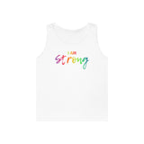 I AM Strong - Unisex Heavy Cotton Tank Top Front Print