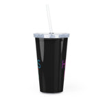 Happiness Matters Plastic Tumbler with Straw