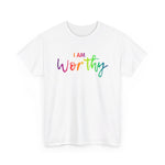 I AM Worthy - Unisex Heavy Cotton Tee - Front Print