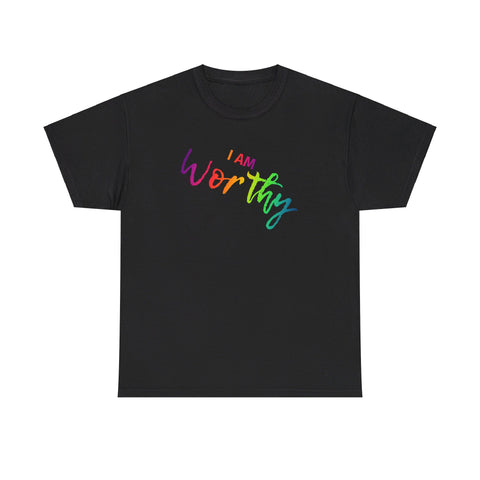 I AM Worthy - Unisex Heavy Cotton Tee - Front Print