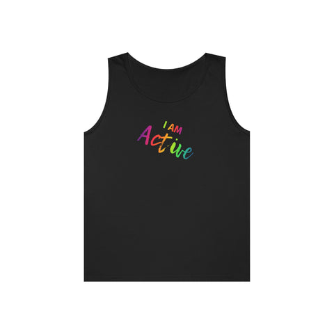 I AM Active - Unisex Heavy Cotton Tank Top Front Print