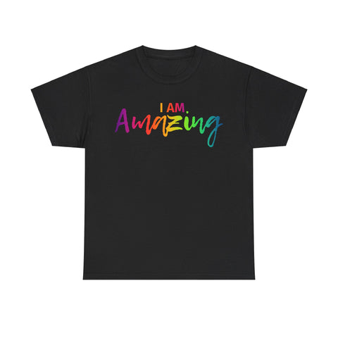 I AM Amazing - Unisex Heavy Cotton Tee - Front Print