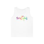 I AM Grateful - Unisex Heavy Cotton Tank Top Front Print