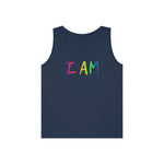 I AM - Unisex Heavy Cotton Tank Top Front Print