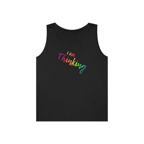 I AM Thinking - Unisex Heavy Cotton Tank Top Front Print