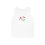 I AM Free - Unisex Heavy Cotton Tank Top Front Print