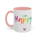 I AM Happy - Accent Coffee Mug (11, 15oz)