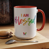 I AM Blessed - Accent Coffee Mug (11, 15oz)