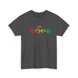 AM Awesome - Unisex Heavy Cotton Tee - Front Print