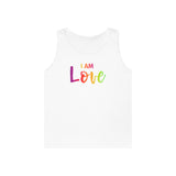 I AM Love - Unisex Heavy Cotton Tank Top Front Print