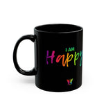 I AM Happy - Black Mug (11oz, 15oz)