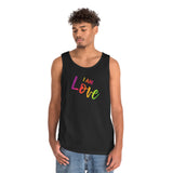 I AM Love - Unisex Heavy Cotton Tank Top Front Print