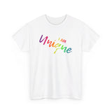 I AM Unique - Unisex Heavy Cotton Tee - Front Print