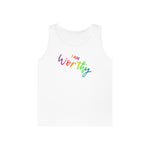 I AM Worthy - Unisex Heavy Cotton Tank Top Front Print