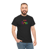 I AM Free - Unisex Heavy Cotton Tee - Front Print