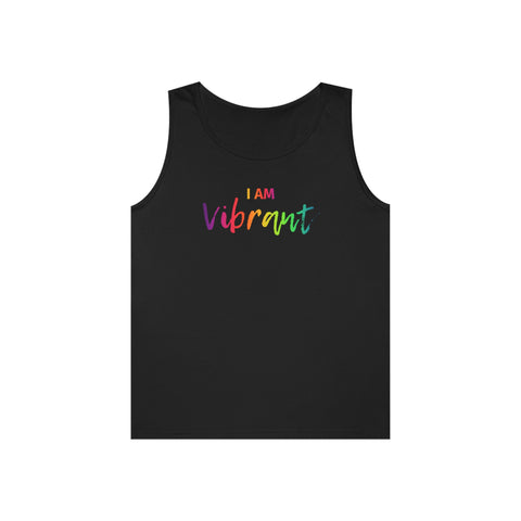 I AM Vibrant - Unisex Heavy Cotton Tank Top Front Print