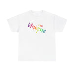 I AM Unique - Unisex Heavy Cotton Tee - Front Print