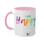 I AM Happy - Colorful Mugs, 11oz