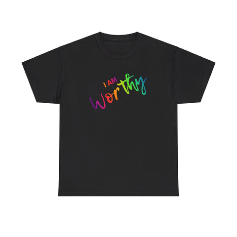 I AM Worthy - Unisex Heavy Cotton Tee - Front Print